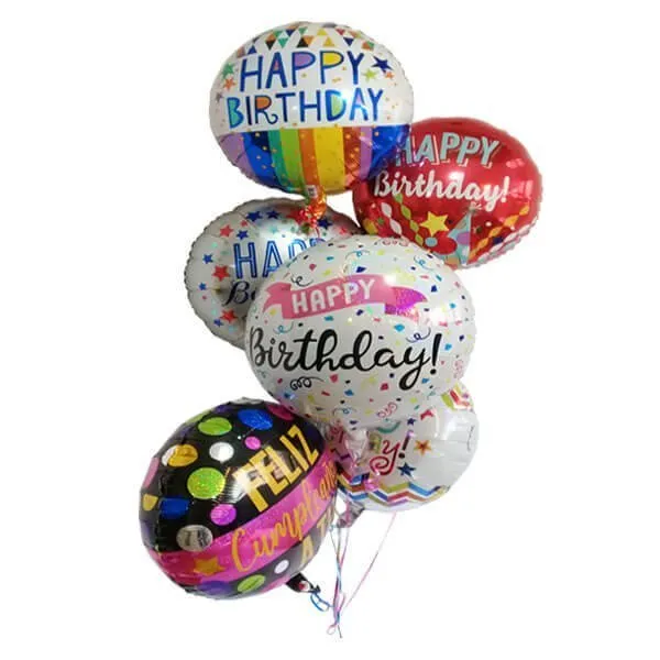 Ramillete de globos cumpleaños