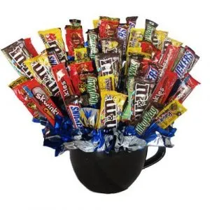Taza con dulces /