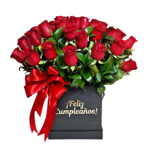 50 Rosas en caja de lujo