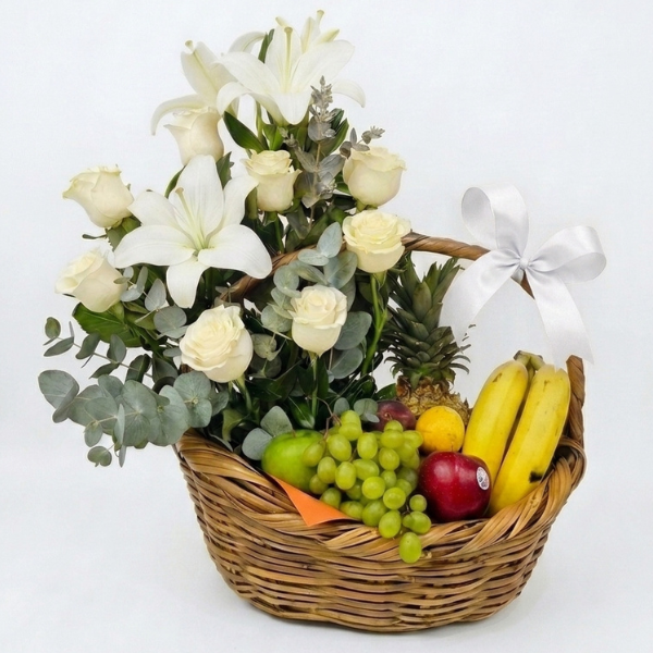 Canasta Frutal con Flores Premium