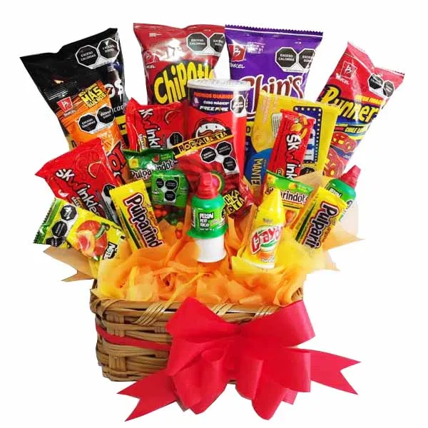 arreglo de dulces de chamoy