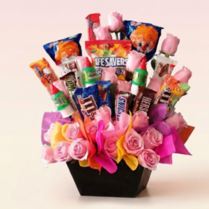 Arreglo de Rosas y Dulces