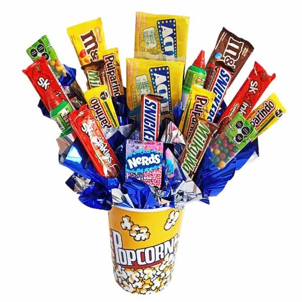 Bote palomero con dulces