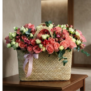 Canasta de rosas premium a domicilio en CDMX