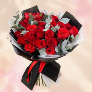 Ramo de 24 rosas con dólar