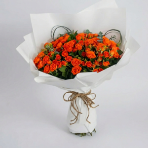 Ramo de Mini Rosas Naranjas
