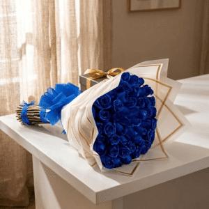 Ramo de 50 rosas azules